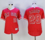 Wholesale Cheap Angels of Anaheim #29 Rod Carew Red Flexbase Authentic Collection Stitched MLB Jersey