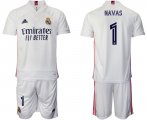 Wholesale Cheap Men 2020-2021 club Real Madrid home 1 white Soccer Jerseys