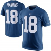 Wholesale Cheap Indianapolis Colts #18 Peyton Manning Nike Player Pride Name & Number T-Shirt Royal