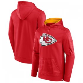 Wholesale Cheap Men\'s Kansas City Chiefs Red On The Ball Pullover Hoodie