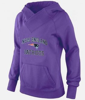 Wholesale Cheap Women\'s New England Patriots Heart & Soul Pullover Hoodie Purple