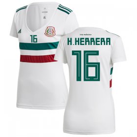 Wholesale Cheap Women\'s Mexico #16 H.Herrera Away Soccer Country Jersey