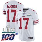 Wholesale Cheap Nike 49ers #17 Emmanuel Sanders White Super Bowl LIV 2020 Men's Stitched NFL 100th Season Vapor Limited Jersey