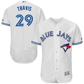 Wholesale Cheap Blue Jays #29 Devon Travis White Flexbase Authentic Collection Stitched MLB Jersey