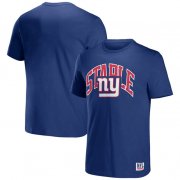 Wholesale Cheap Men's New York Giants x Staple Blue Logo Lockup T-Shirt
