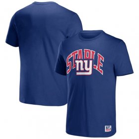 Wholesale Cheap Men\'s New York Giants x Staple Blue Logo Lockup T-Shirt