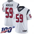 Wholesale Cheap Nike Texans #59 Whitney Mercilus White Men's Stitched NFL 100th Season Vapor Limited Jersey