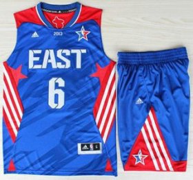 Wholesale Cheap 2013 All-Star Eastern Conference Miami Heat 6 LeBron James Blue Revolution 30 Swingman Suits