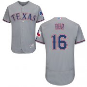 Wholesale Cheap Rangers #16 Ryan Rua Grey Flexbase Authentic Collection Stitched MLB Jersey