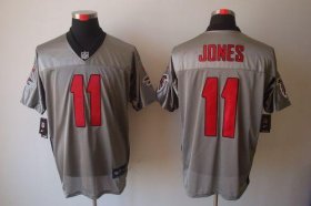 Wholesale Cheap Nike Falcons #11 Julio Jones Grey Shadow Men\'s Stitched NFL Elite Jersey