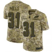 Wholesale Cheap Nike Eagles #31 Jalen Mills Camo Men's Stitched NFL Limited 2018 Salute To Service Jersey