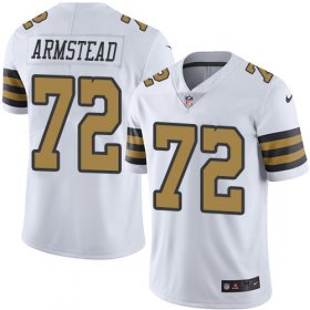 Wholesale Cheap Nike Saints #72 Terron Armstead White Men\'s Stitched NFL Limited Rush Jersey