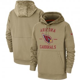 Wholesale Cheap Men\'s Arizona Cardinals Nike Tan 2019 Salute to Service Sideline Therma Pullover Hoodie