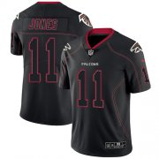 Wholesale Cheap Nike Falcons #11 Julio Jones Lights Out Black Men's Stitched NFL Limited Rush Jersey