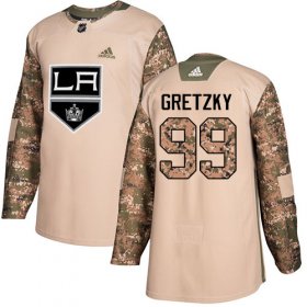 Wholesale Cheap Adidas Kings #99 Wayne Gretzky Camo Authentic 2017 Veterans Day Stitched NHL Jersey