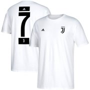 Wholesale Cheap Juventus #7 Cristiano Ronaldo adidas Go-To Name & Number T-Shirt White