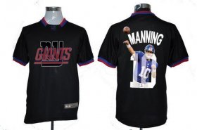 Wholesale Cheap Nike Giants #10 Eli Manning Black Men\'s NFL Game All Star Fashion Jersey