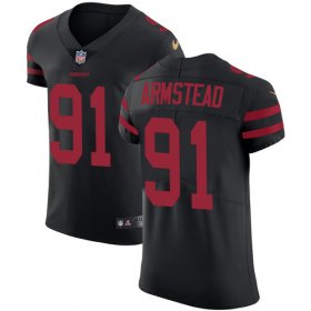 Wholesale Cheap Nike 49ers #91 Arik Armstead Black Alternate Men\'s Stitched NFL Vapor Untouchable Elite Jersey
