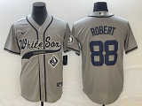 Wholesale Cheap Men's Chicago White Sox #88 Luis Robert Grey Cool Base Stitched Baseball Jersey1