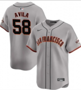 Cheap Men's San Francisco Giants #58 Nick Avila Gray Away Limited Stitched Baseball Jersey