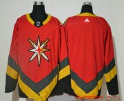 Wholesale Cheap Men's Vegas Golden Knights Blank Red Adidas 2020-21 Alternate Authentic Player NHL Jersey