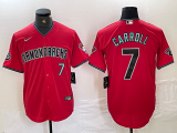 Cheap Men's Arizona Diamondbacks #7 Corbin Carroll Red 2024 Cool Base Stitched Baseball Jersey