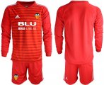 Wholesale Cheap Valencia Blank Red Goalkeeper Long Sleeves Soccer Club Jersey
