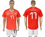 Wholesale Cheap Switzerland #17 Zakaria Red Home Soccer Country Jersey