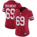 Wholesale Cheap Nike 49ers #69 Mike McGlinchey Red Team Color Women's Stitched NFL Vapor Untouchable Limited Jersey
