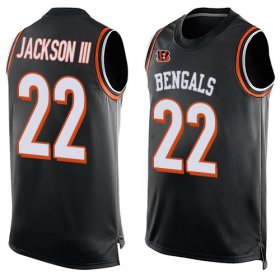 Wholesale Cheap Nike Bengals #22 William Jackson III Black Team Color Men\'s Stitched NFL Limited Tank Top Jersey