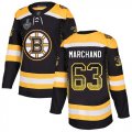 Wholesale Cheap Adidas Bruins #63 Brad Marchand Black Home Authentic Drift Fashion Stanley Cup Final Bound Stitched NHL Jersey