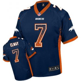 Wholesale Cheap Nike Broncos #7 John Elway Navy Blue Alternate Men\'s Stitched NFL Elite Drift Fashion Jersey