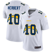 Wholesale Cheap Los Angeles Chargers #10 Justin Herbert White Men's Nike Team Logo Dual Overlap Limited NFL Jersey