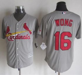 Wholesale Cheap Cardinals #16 Kolten Wong Grey New Cool Base Stitched MLB Jersey
