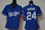 Wholesale Cheap Los Angeles Dodgers #8 #24 Kobe Bryant Women Nike Blue Cool Base 2020 KB Patch MLB Jersey