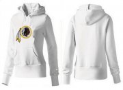 Wholesale Cheap Women's Washington Redskins Logo Pullover Hoodie White