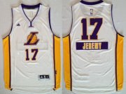 Wholesale Cheap Los Angeles Lakers #17 Jeremy Lin Revolution 30 Swingman 2014 Christmas Day White Jersey