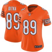Wholesale Cheap Nike Bears #89 Mike Ditka Orange Women's Stitched NFL Limited Rush Jersey