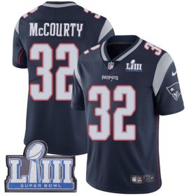 Wholesale Cheap Nike Patriots #32 Devin McCourty Navy Blue Team Color Super Bowl LIII Bound Youth Stitched NFL Vapor Untouchable Limited Jersey