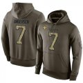 Wholesale Cheap NFL Men's Nike New Orleans Saints #7 Morten Andersen Stitched Green Olive Salute To Service KO Performance Hoodie