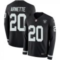 Wholesale Cheap Nike Raiders #20 Damon Arnette Black Team Color Men's Stitched NFL Limited Therma Long Sleeve Jersey