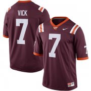 Wholesale Cheap Mens Nike Virginia Tech Hokies #7 Michael Vick Nike Alumni Football Game Maroon Jersey