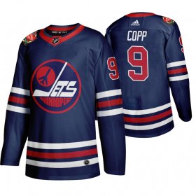 Wholesale Cheap Winnipeg Jets #9 Andrew Copp Men\'s 2019-20 Heritage Classic Wha Navy Stitched NHL Jersey