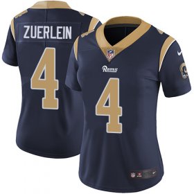 Wholesale Cheap Nike Rams #4 Greg Zuerlein Navy Blue Team Color Women\'s Stitched NFL Vapor Untouchable Limited Jersey