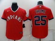 Wholesale Cheap Men's Cleveland Indians #25 Jim Thome Red Stitched Baseball Jersey