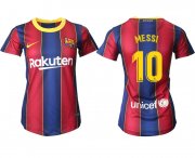 Wholesale Cheap Women 2020-2021 Barcelona home aaa version 10 red Soccer Jerseys1