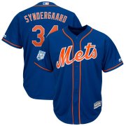 Wholesale Cheap Mets #34 Noah Syndergaard Blue 2019 Spring Training Cool Base Stitched MLB Jersey