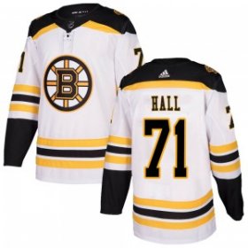 Wholesale Cheap Men\'s Boston Bruins #71 Taylor Hall Adidas Authentic Away White Jersey
