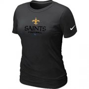 Wholesale Cheap Women's Nike New Orleans Saints Critical Victory NFL T-Shirt Black