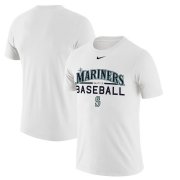 Wholesale Cheap Seattle Mariners Nike Practice Performance T-Shirt White